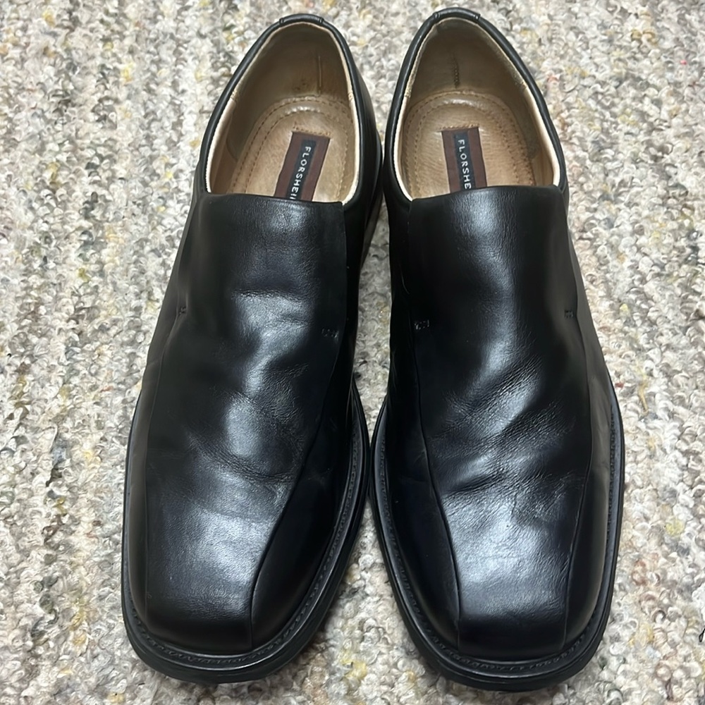 Black leather Florsheim shoes